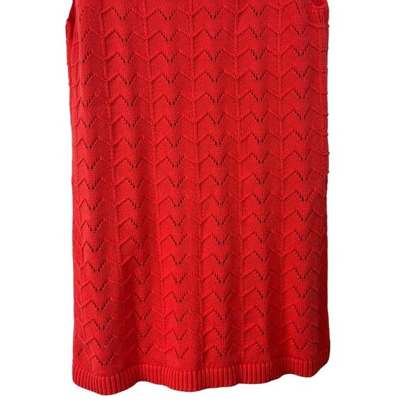 NWT Gap Women's Knit Sweater Tank Top 100% Cotton Bright Red/Orange Size S - Picture 8 of 8